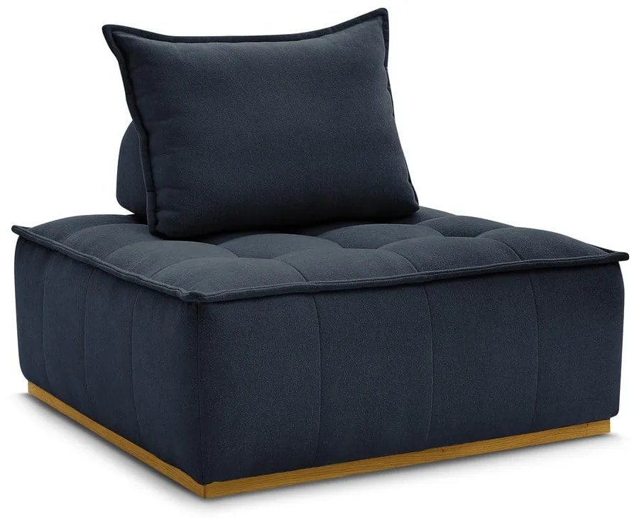 Тъмносиньо шенилово кресло Elisa – Bobochic Paris