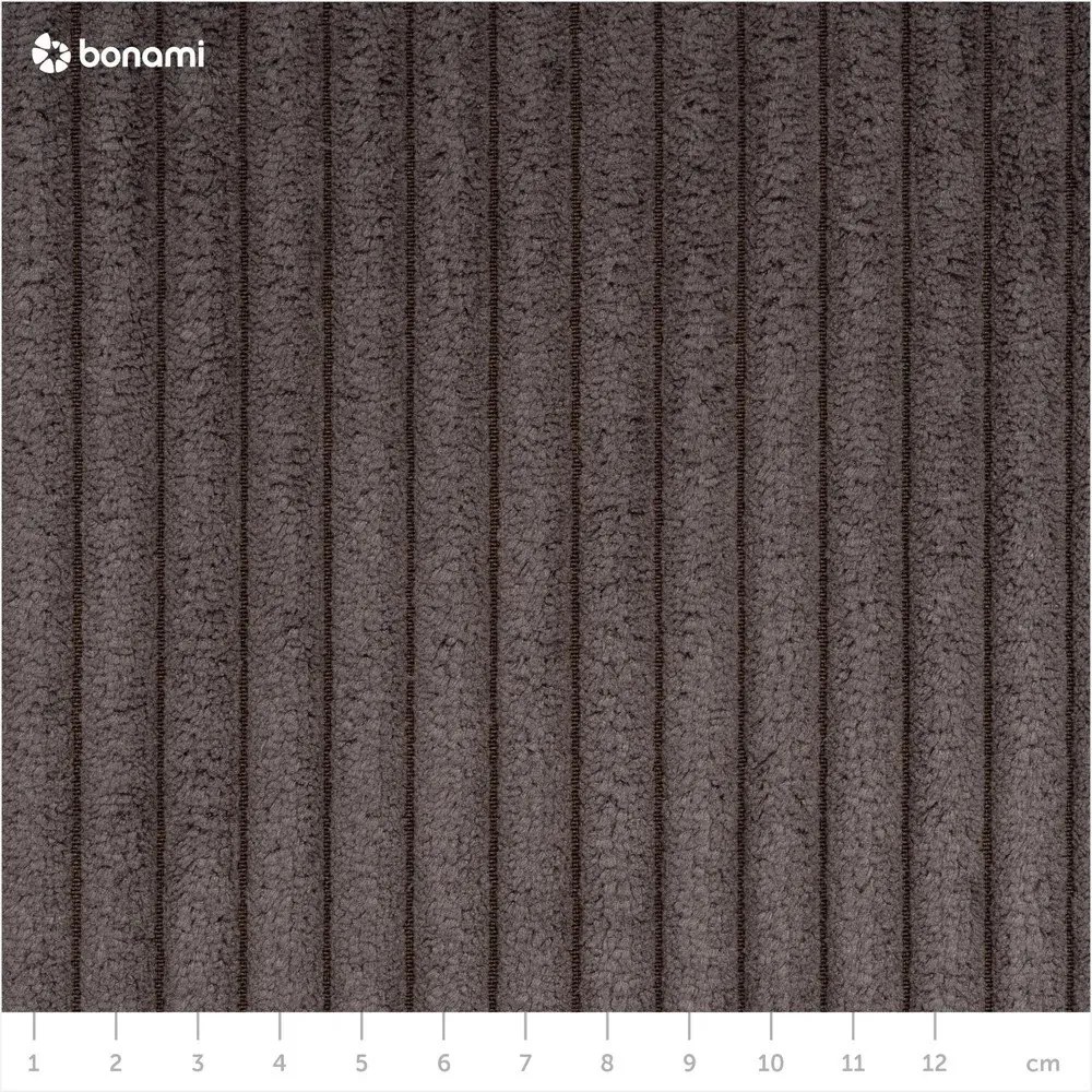 Кафяво-сив сгъваем диван от рипсено кадифе 245 cm Nihad – Bobochic Paris