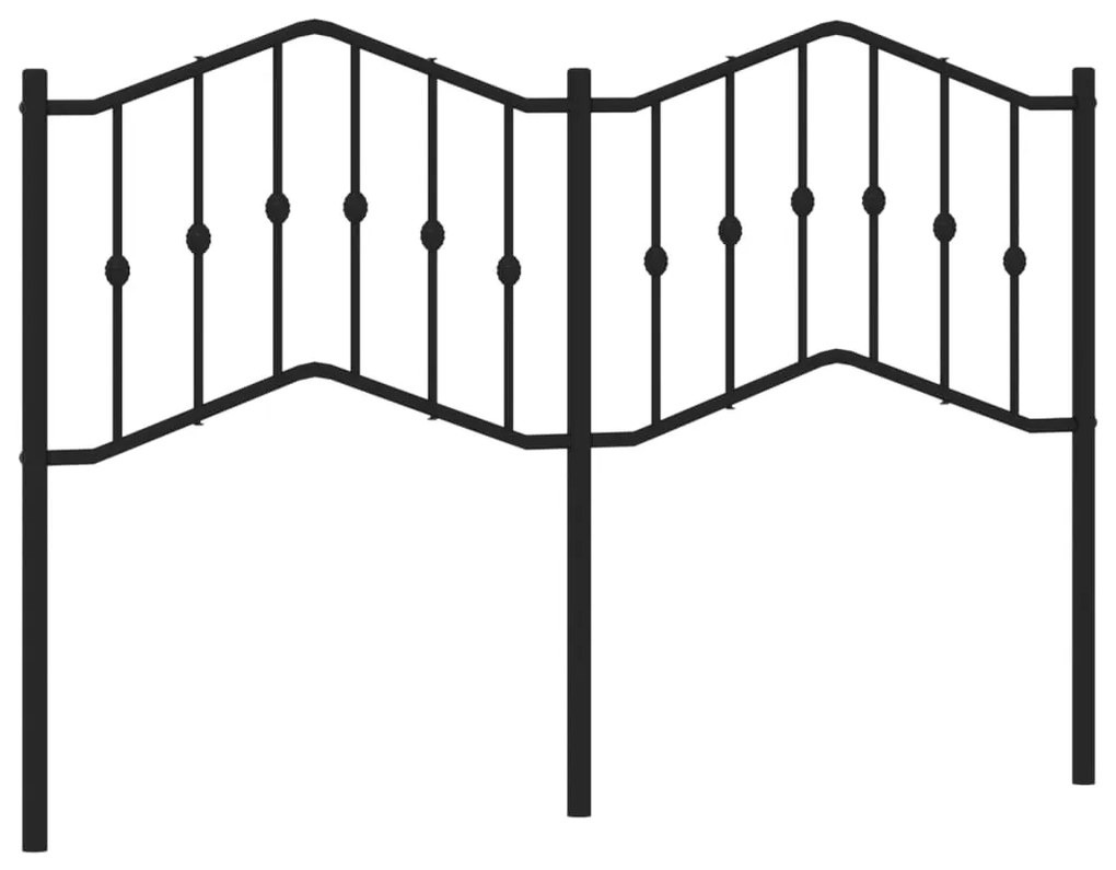 373823 vidaXL Метална табла за глава, черна, 150 см