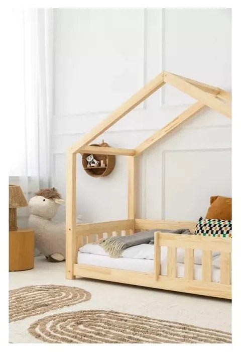 Детско легло от борова дървесина в естествен цвят 90x200 cm Mila RMP - Adeko