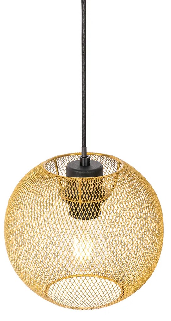 Индустриално висящо осветително тяло златисто 3-светлина - Flor