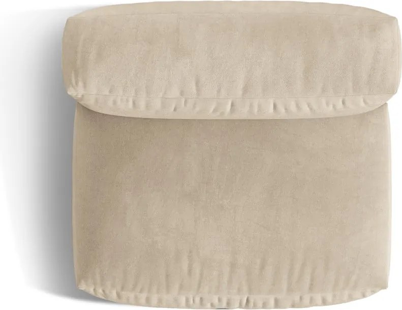 Бежов кадифен модул за диван (среден модул) Martina – Micadoni