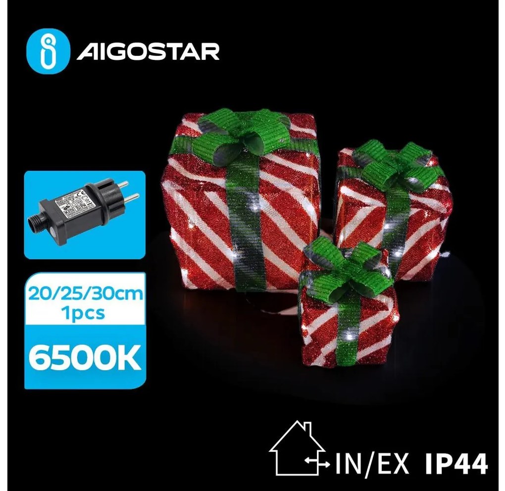 Aigostar- LED външна коледна украса 3,6W/31/230V 6500K 20/25/30cm IP44 подаръци