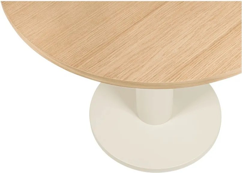 Кръгла трапезна маса с дъбов плот ø 80 cm Sool – noo.ma
