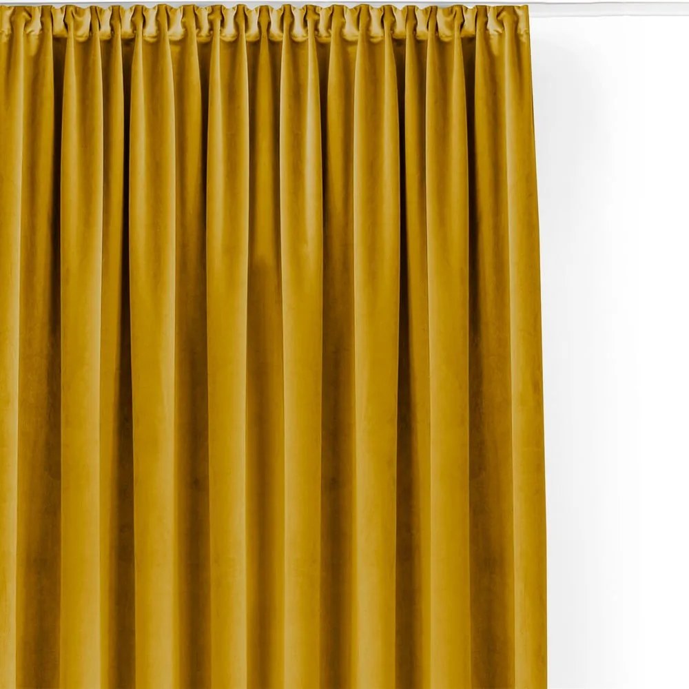 Затъмняваща завеса в цвят горчица 400x250 cm Velto – Filumi