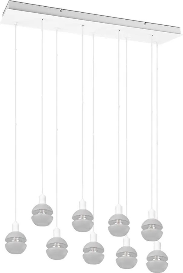 Trio - Полилей на кабел MELA 9xE14/25W/230V бял