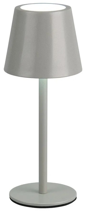 Сива LED настолна лампа с метален абажур (височина 21 cm) Diaz – Reality