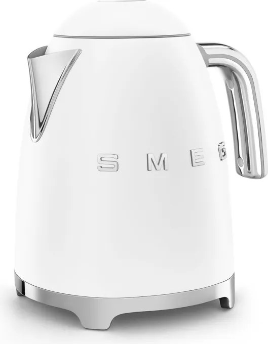 Електрическа кана SMEG KLF03WHMEU, 2400 W, 1.7 л, 360° основа, Матово покритие, Бял