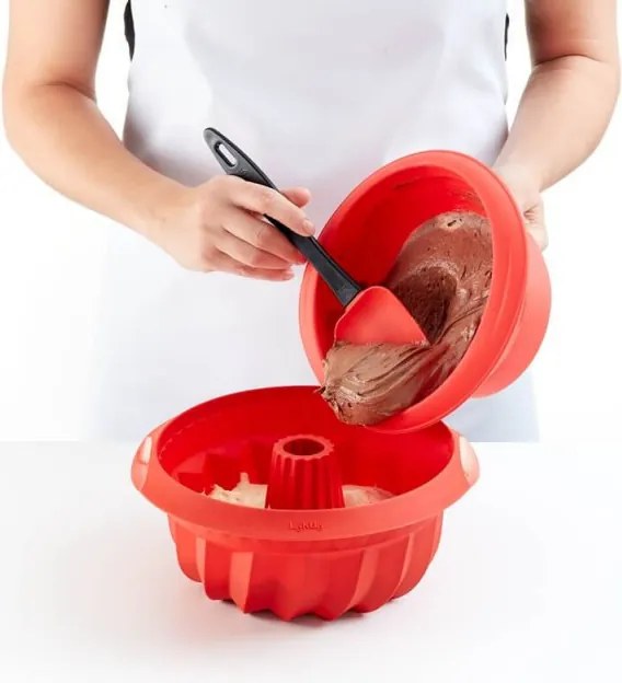 Комплект 2 бр форми за печене Lekue 1010162, Ø15 см, 700 мл, От -60 до +220C, Платинен силикон, Червен