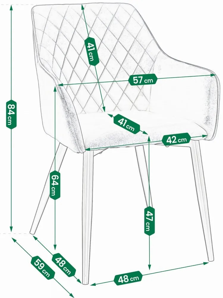 Стол за хранене от кадифе APIS Зелено