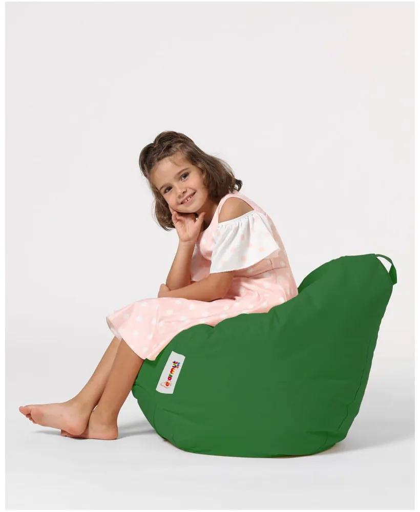 Зелен детски чувал за сядане Premium - Floriane Garden