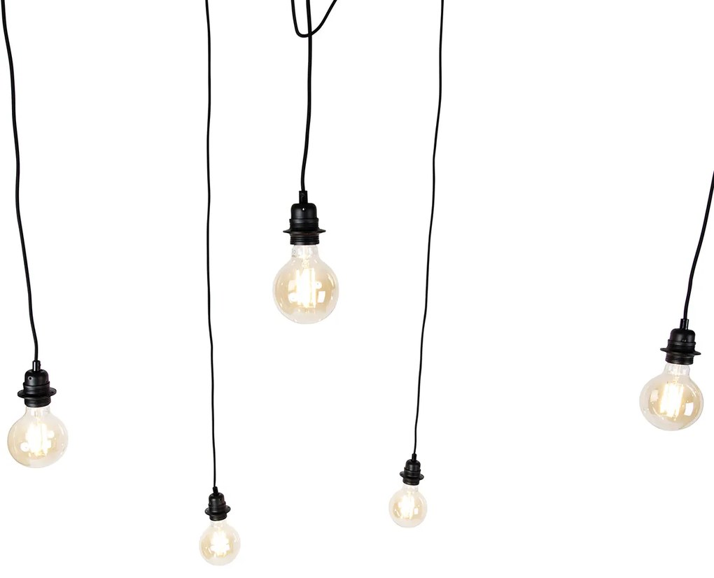 Смарт висяща лампа черна 5 светлини вкл. Wifi G95 - Cava