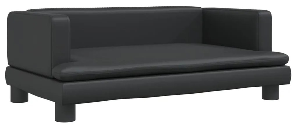 3196312 vidaXL Детски диван черен 80x45x30 см изкуствена кожа