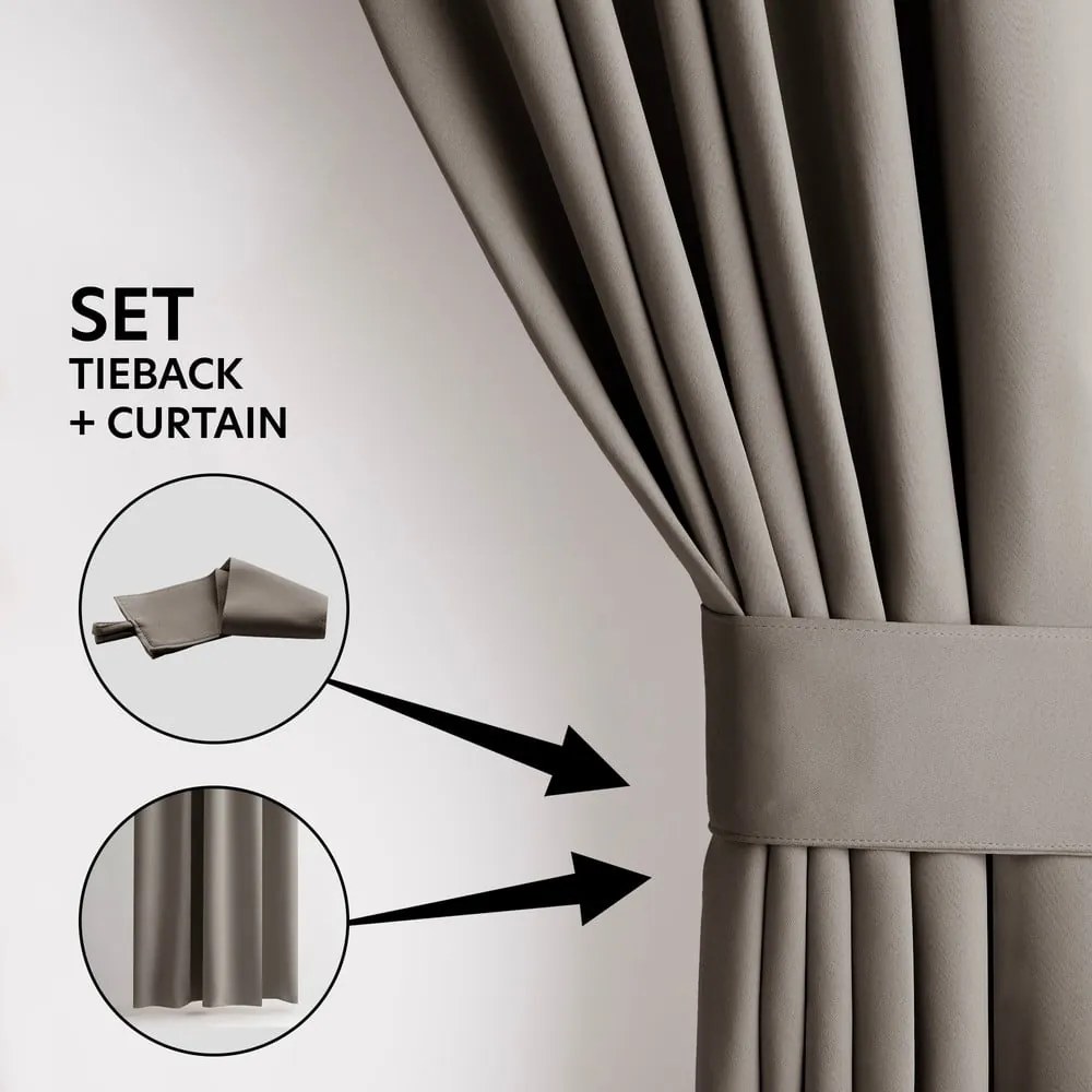 Сиво-бежово dimout перде 140x270 cm Kierra – Restilo