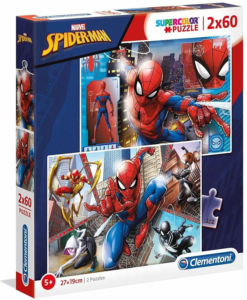 Clementoni - Пъзел Spiderman 21608 - 2x60 части