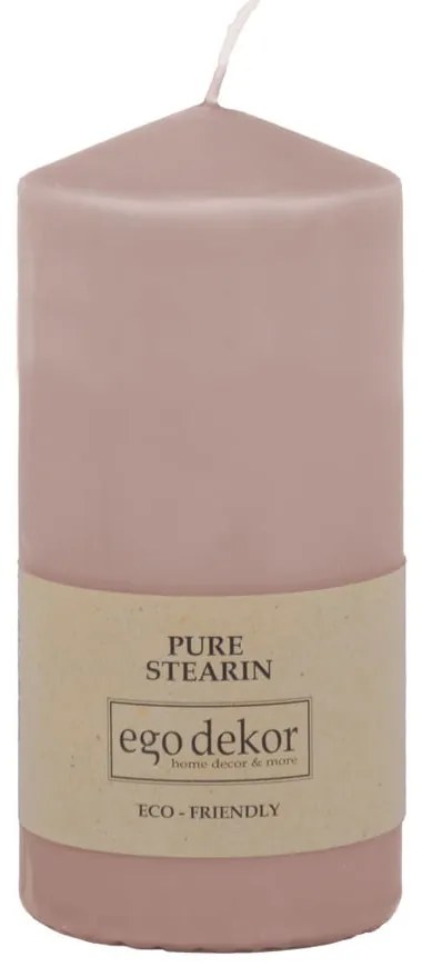 Прахово розова свещ Връх, време за горене 30 ч. Eco - Eco candles by Ego dekor
