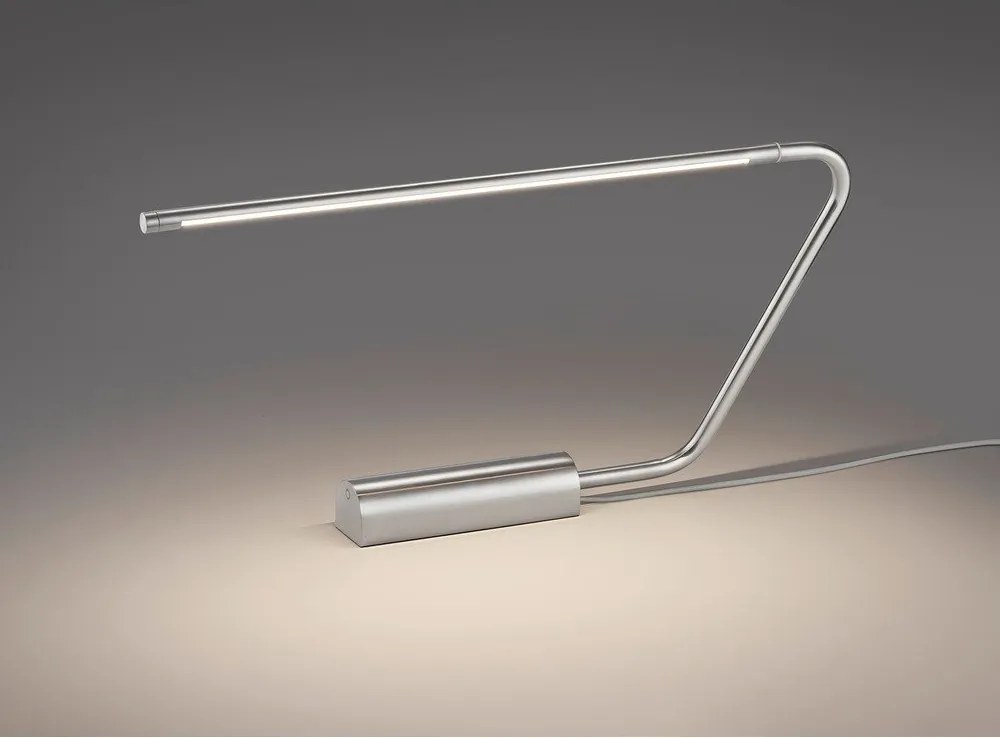 LED настолна лампа в сребрист цвят (височина 33 cm) Olea – Trio Select