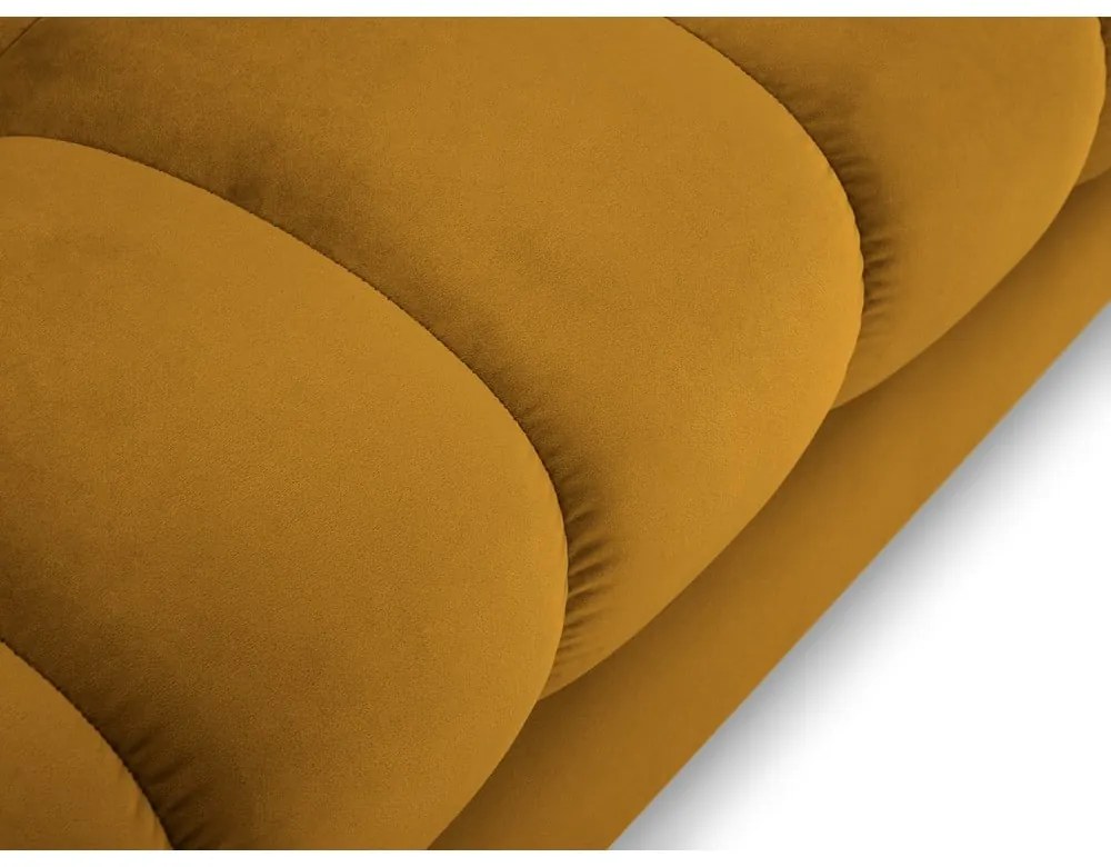 Ъглов диван от жълто кадифе , ляв ъгъл Bali - Cosmopolitan Design