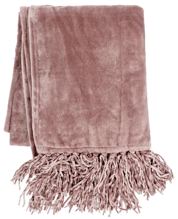 Розово микро плюшено одеяло , 130 x 170 cm - Tiseco Home Studio