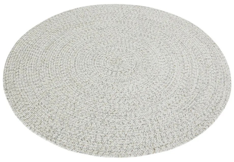 Бял/бежов кръгъл външен килим ø 150 cm - NORTHRUGS