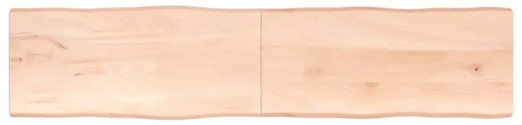 363922 vidaXL Плот за маса 220x50x(2-4) см необработено масивно дърво жив ръб