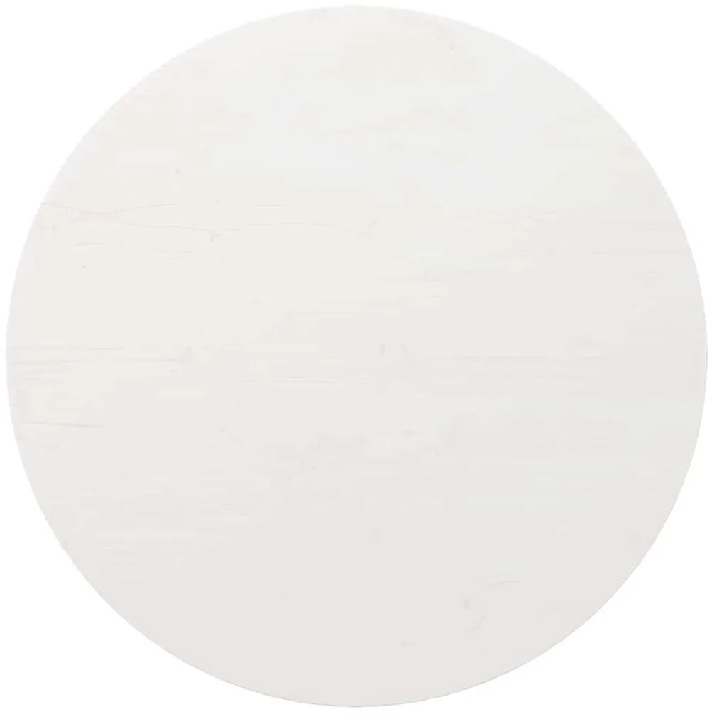 813656 vidaXL Плот за маса, бял, Ø80x2,5 см, бор масив