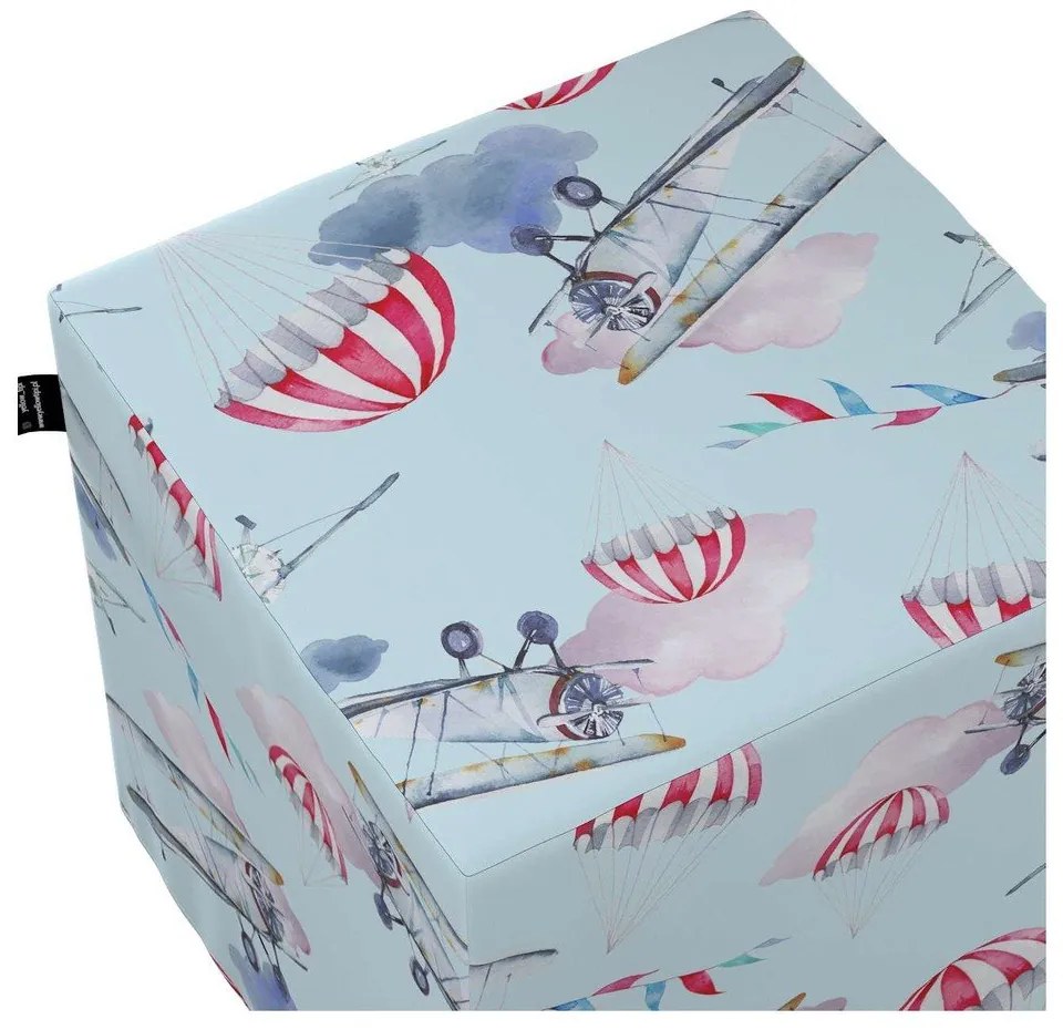 Син бебешки пуф Magic - Yellow Tipi