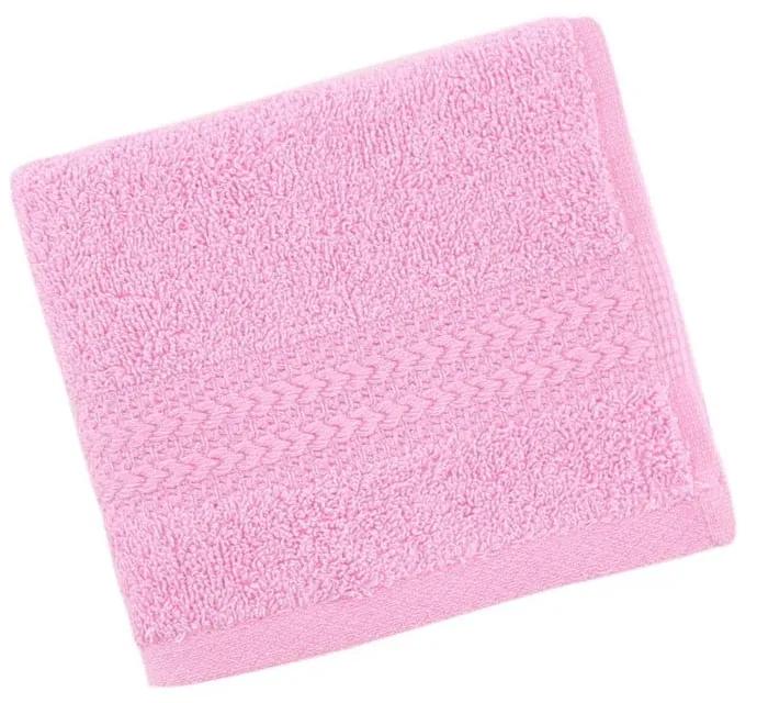 Розова хавлиена кърпа от чист памук , 30 x 50 cm - Foutastic