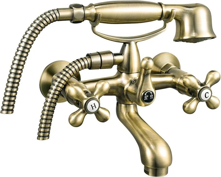 FERRO - Комплект за вана със смесител ANTICA бронз