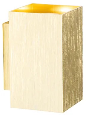 Модерна стенна лампа златиста квадратна 2-светлина - Sandy