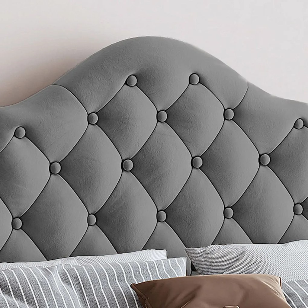 Тапицирано легло Desora-Сиво