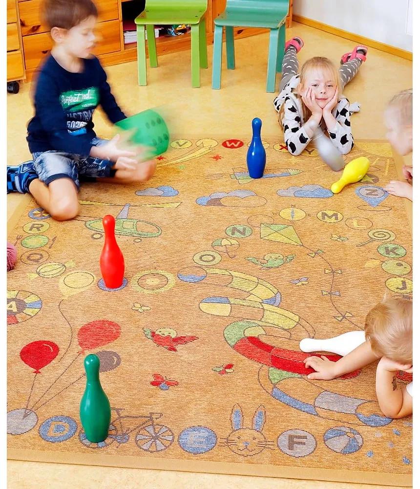 Кафяв двустранен детски килим , 140 x 200 cm Tähemaa - Narma