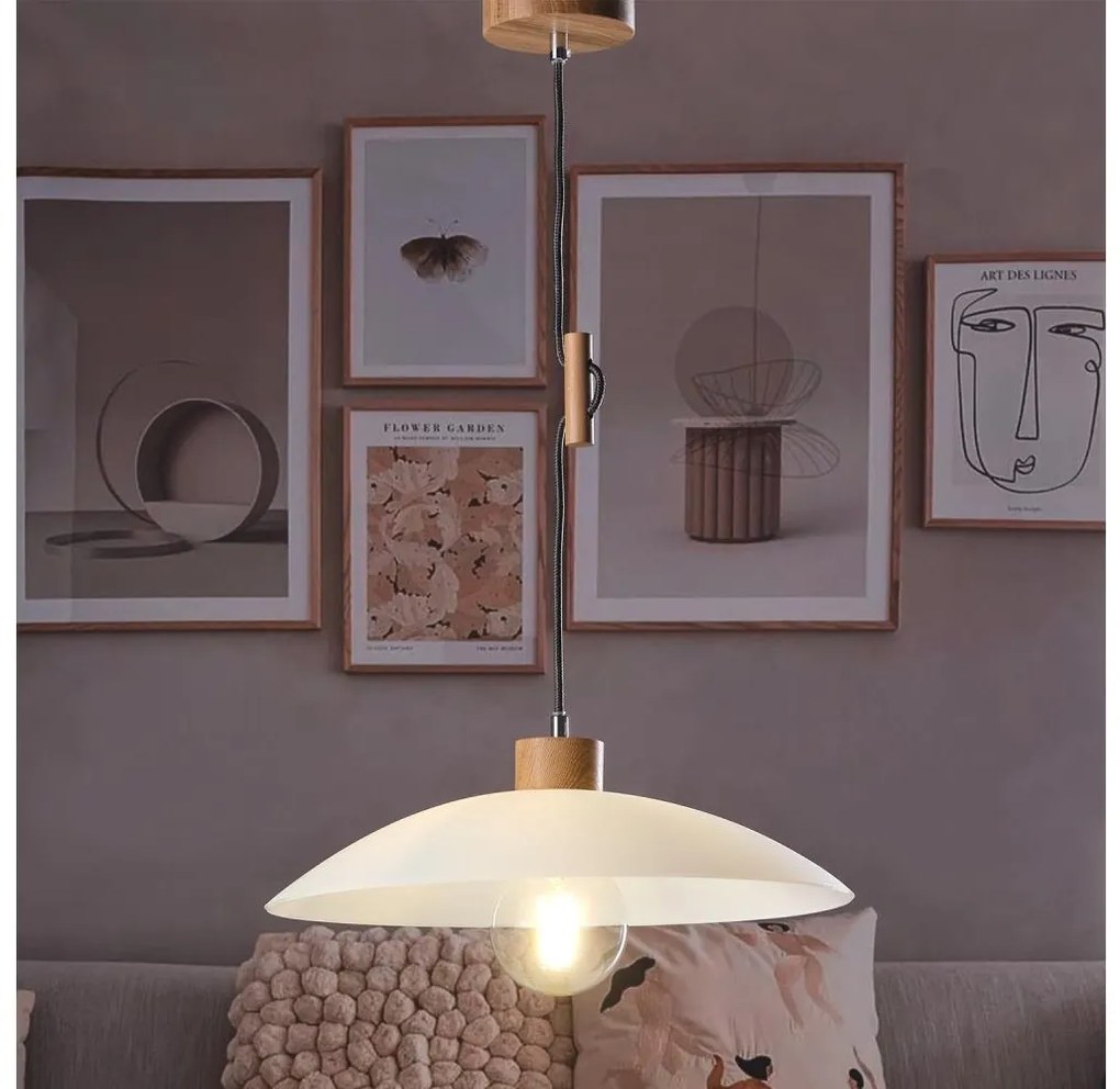 ONLI - Пендел OHANA 1xE27/22W/230V дъб