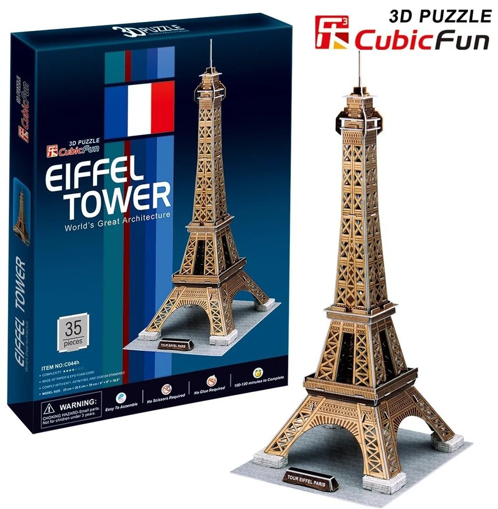 Cubic Fun - Пъзел 3D Eiffel Tower 39ч.