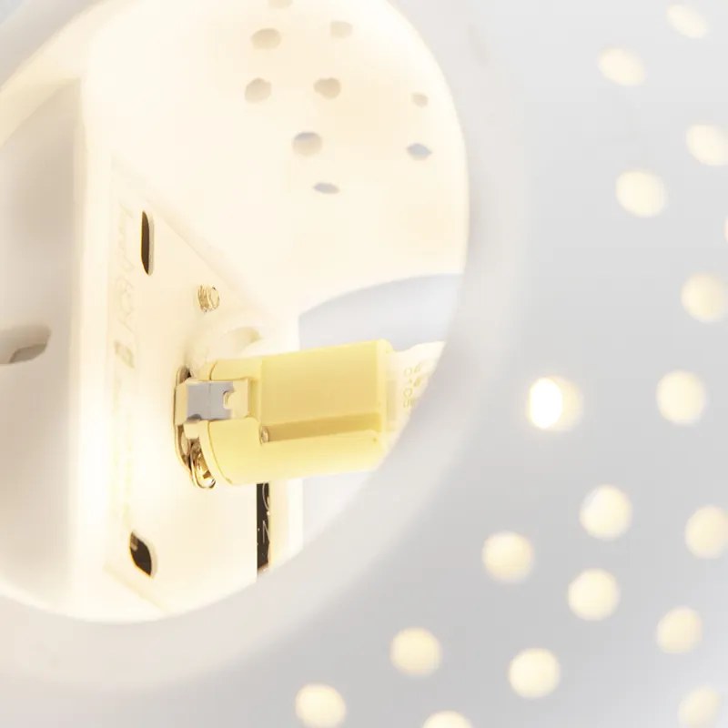 Модерна стенна лампа Бяла мазилка Сфера със светлинен ефект - Blur