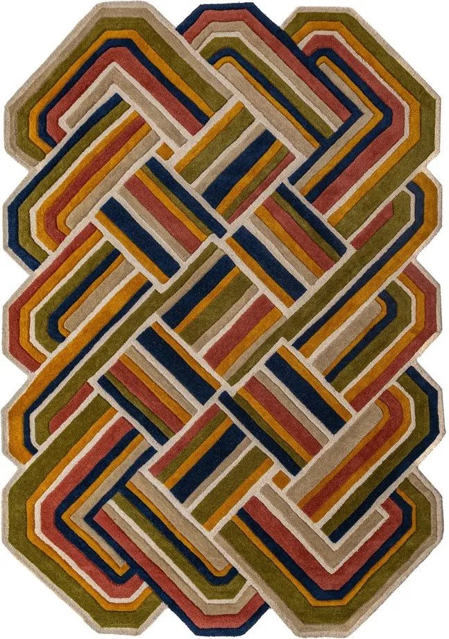 Ръчно изработен вълнен килим 140x200 cm Lattice Shaped – Flair Rugs