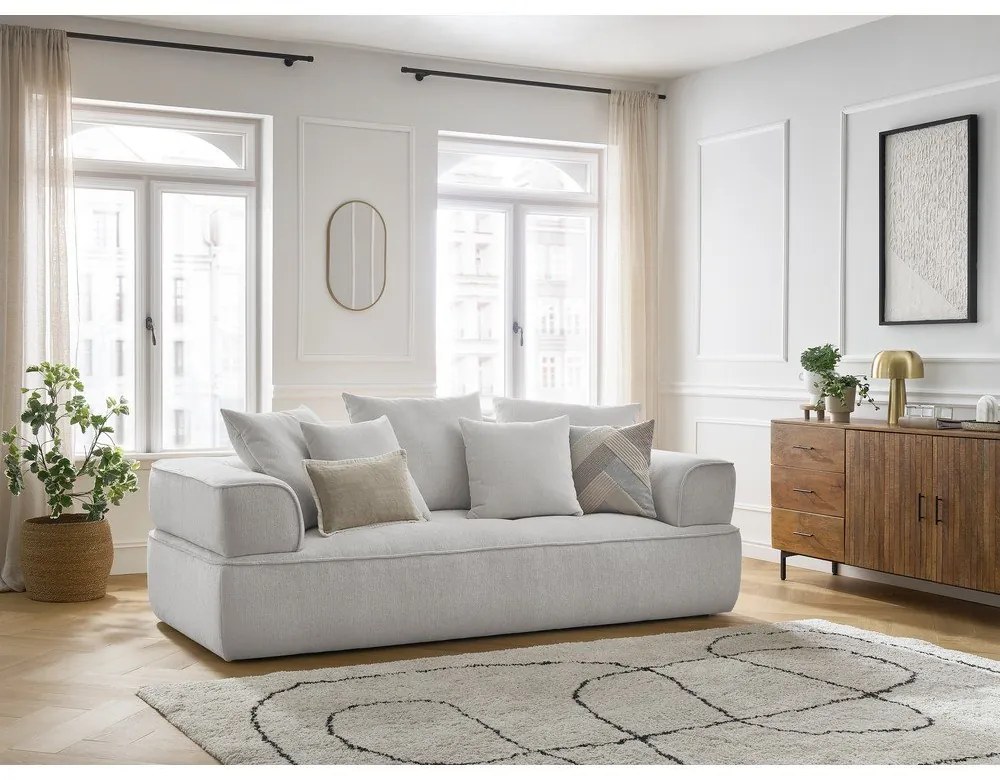 Светлосив шенилов диван 237 cm Whesley – Bobochic Paris