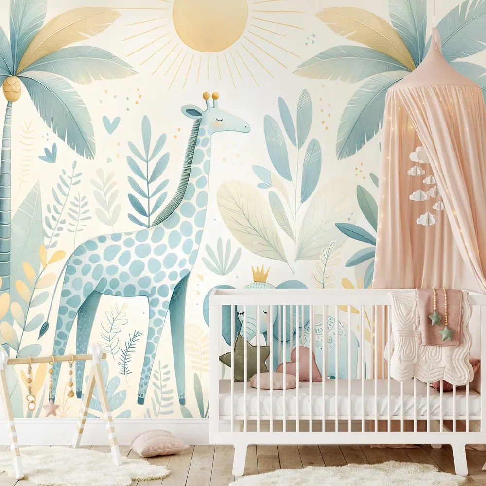 Самозалепващ тапет – Сладки животни в джунглата