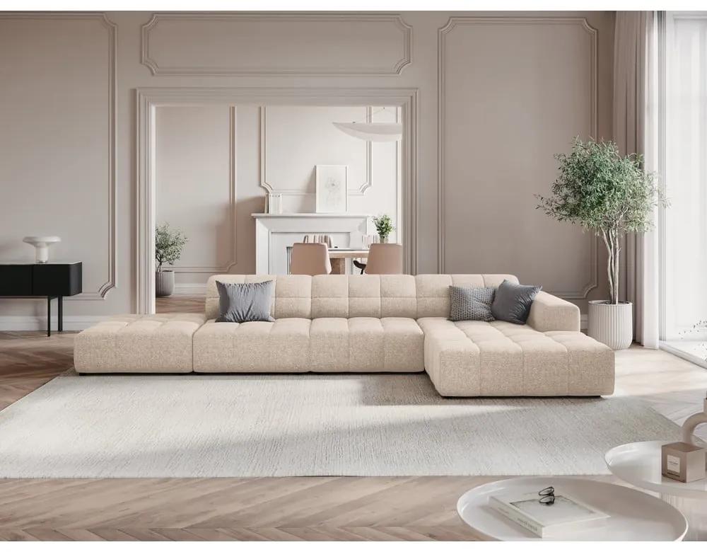 Бежов ъглов диван (десен ъгъл) Chicago - Cosmopolitan Design