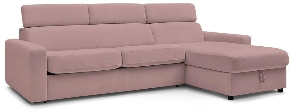 Розов разтегателен ъглов диван (променлив) Monaco – Bobochic Paris