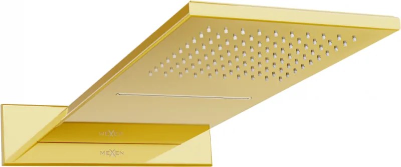 Mexen Waterfall дъждовна душ глава slim 50 x 22 см, златна - 79190-50