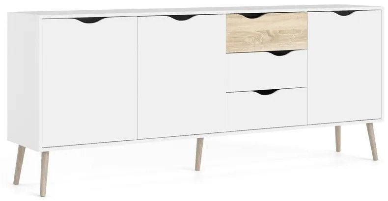 Бял скрин 196x82x39 cm Oslo – Tvilum