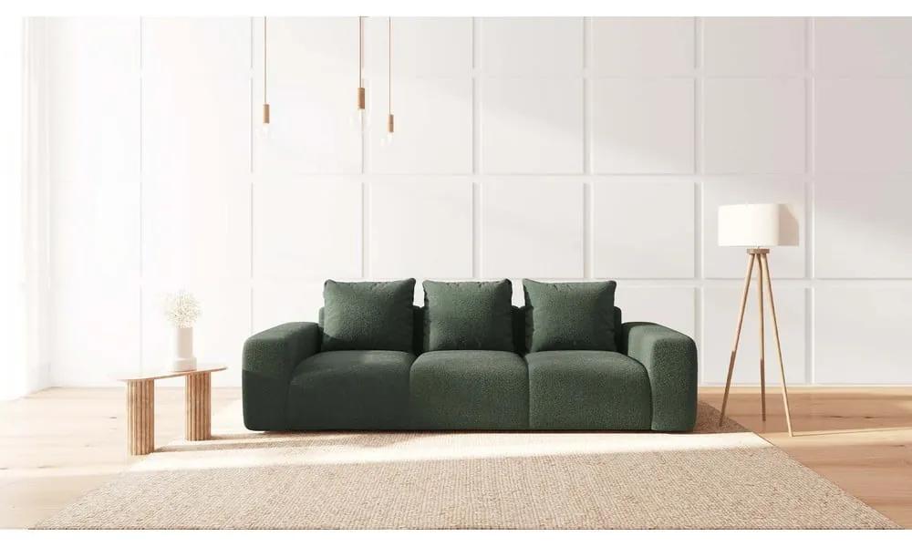 Зелен диван от плат bouclé 287 cm Feiro - MESONICA