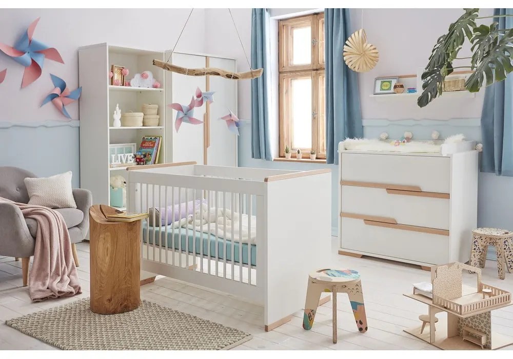 Бял детски скрин с чекмеджета Snap - Pinio