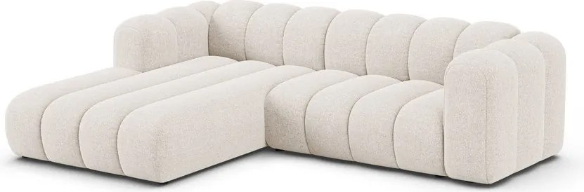 Кремав шенилов ъглов диван (ляв ъгъл) Lupine – Micadoni