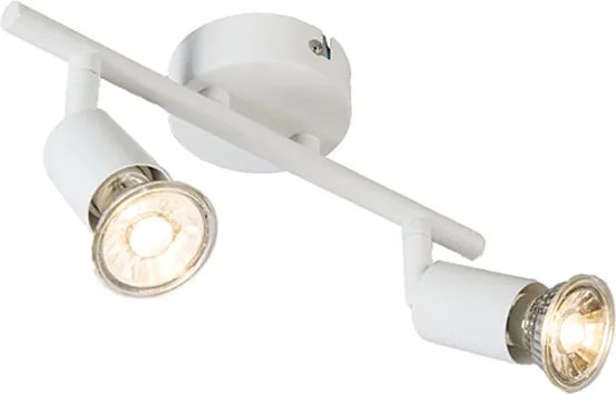 Модерен прожектор бял наклоняем 2-светлина - Jeany