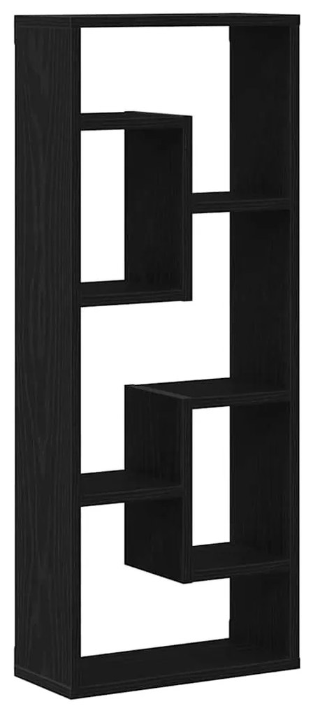 862050 vidaXL Стенен рафт, черен дъб, 36x16x90 см, инженерно дърво