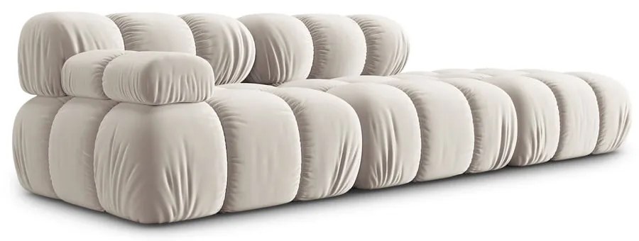 Бежов кадифен модулен диван 282 cm Bellis – Micadoni