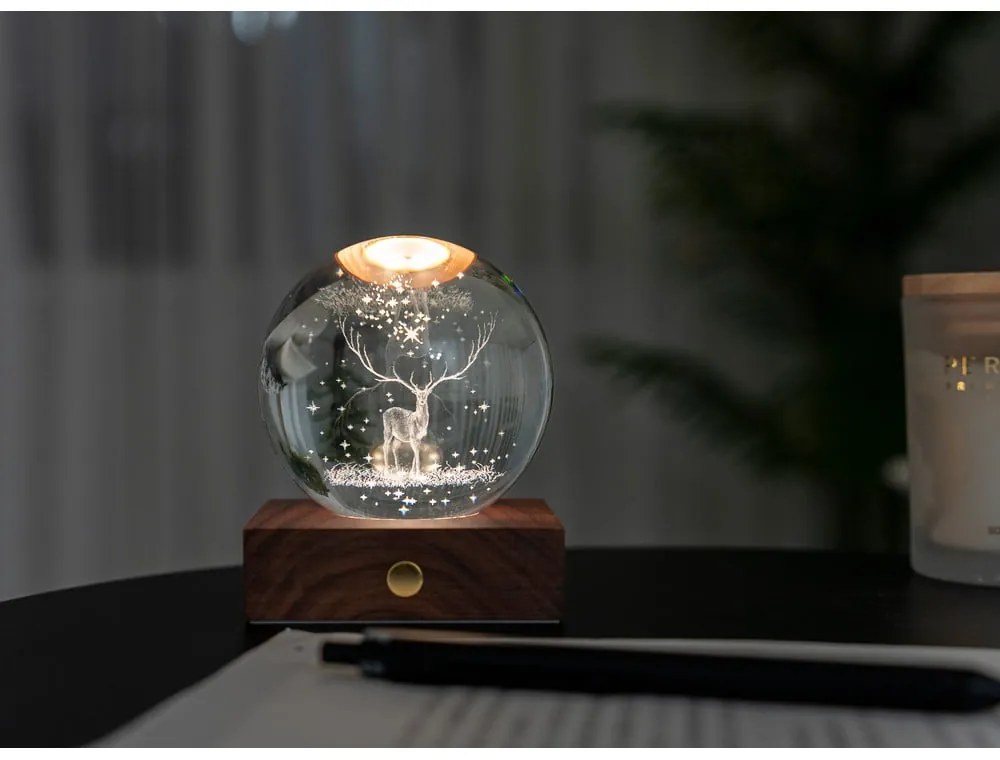 Тъмнокафява светлинна декорация с USB Amber – Gingko