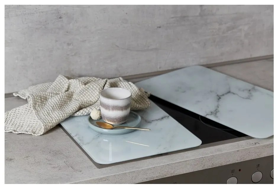 Комплект от 2 стъклени капака за печка , 52 x 30 cm Marble - Wenko